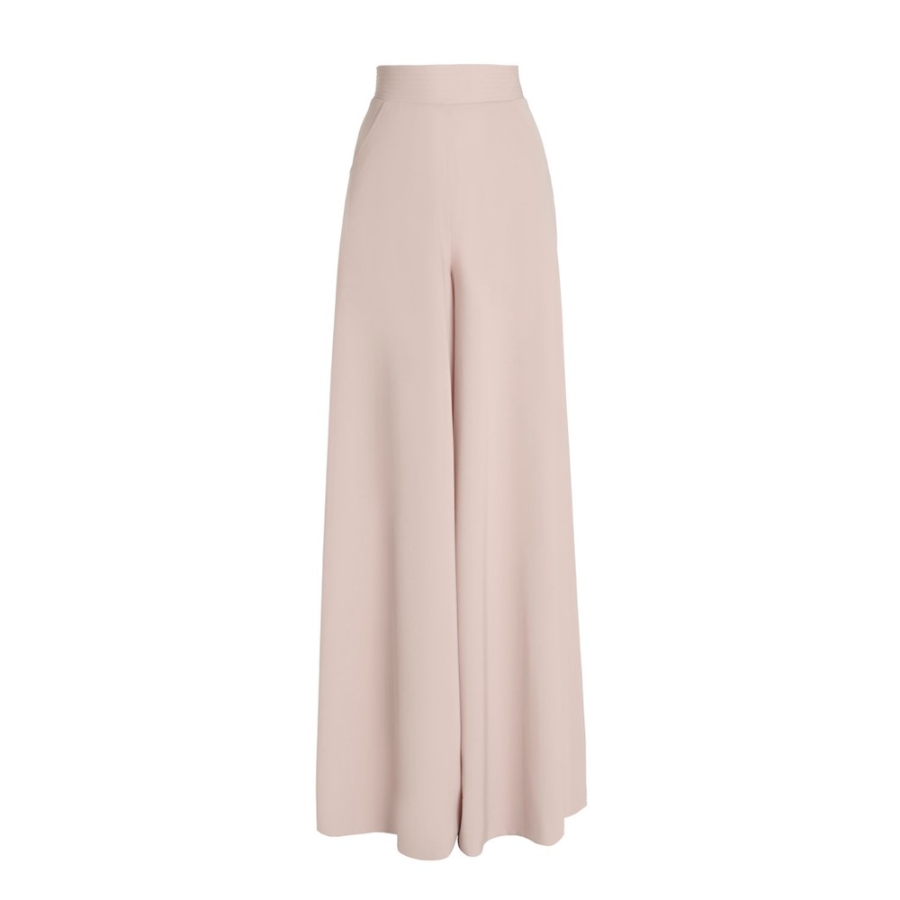 HATHAIRAT Signature palazzo pants in Italian crepe. - Picture 1 of 3